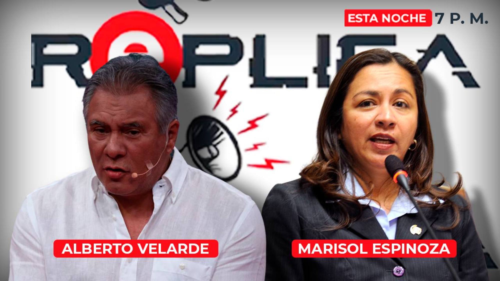 Esta noche en Réplica: Alberto Velarde y Marisol Espinoza, Epicentro TV
