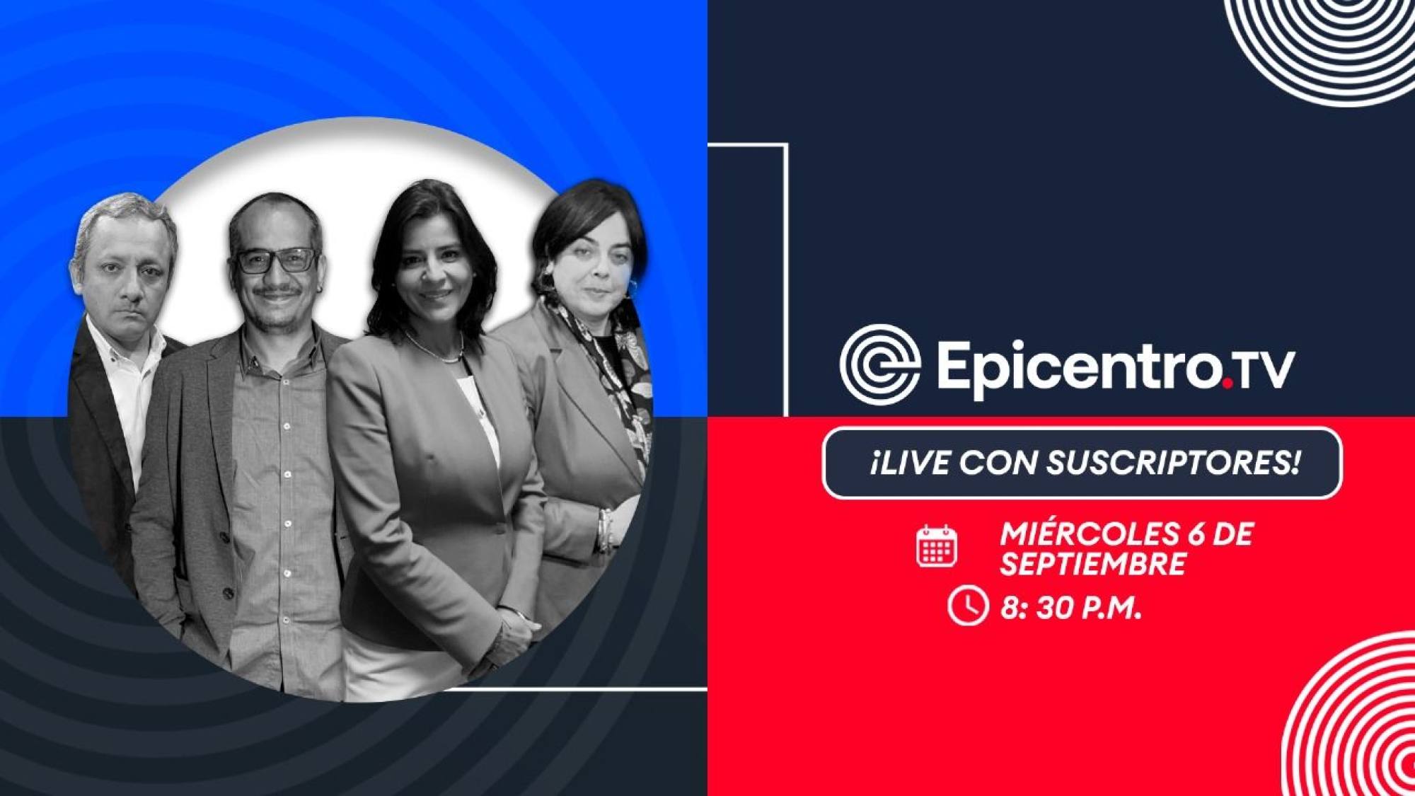 Únete al live con suscriptores AQUÍ, Epicentro TV