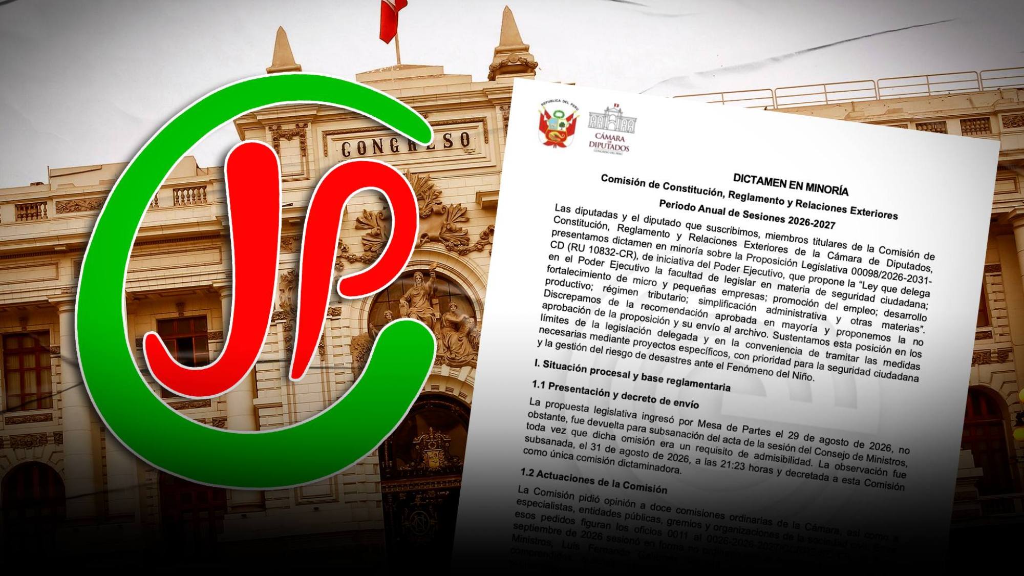 JP presenta nuevo dictamen para que Cámara de Diputados niegue facultades, Epicentro Tv