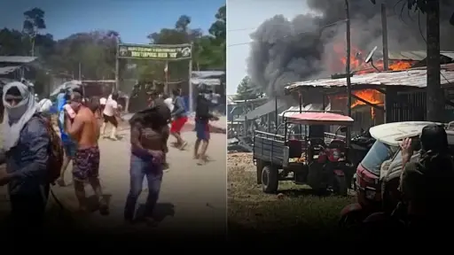 Enfrentamientos entre mineros ilegales y policías en Madre de Dios ,Foto: Composición