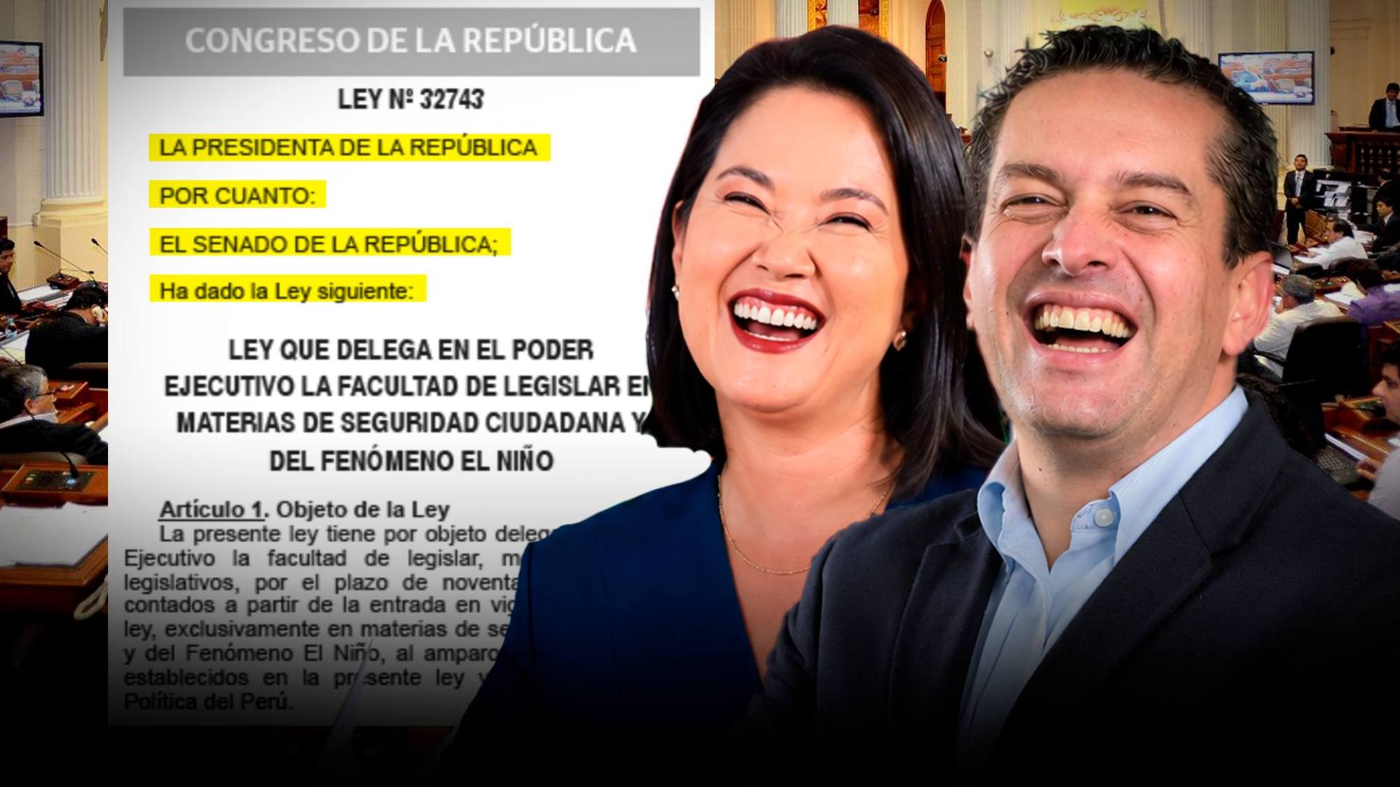 Fujimorismo pasa el tractor a Diputados/ Facultades: juristas de espaldas a Keiko/ Milei en España, Epicentro Tv